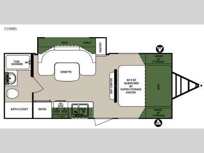 Floorplan - 2016 Forest River RV Surveyor 220RBS