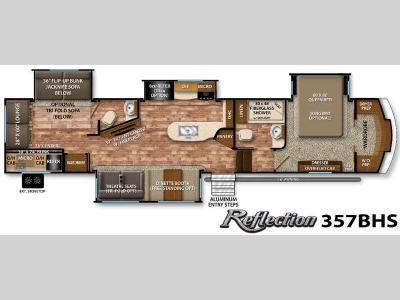 Floorplan - 2016 Grand Design Reflection 357BHS