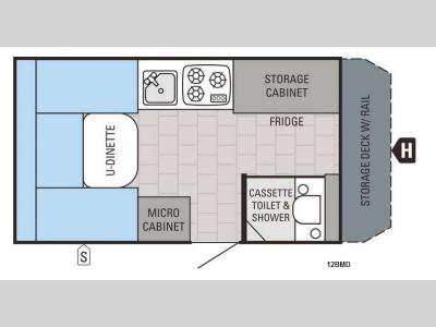 Floorplan - 2016 Jayco Jay Series Sport Hardwall 12BMD