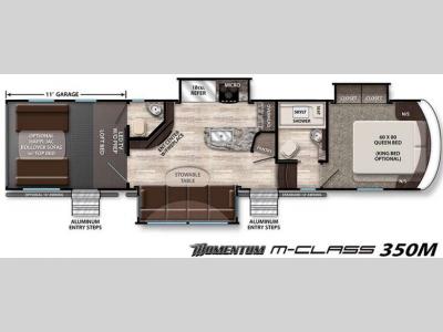 Floorplan - 2016 Grand Design Momentum M-Class 350M