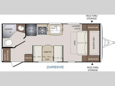 Floorplan - 2016 Keystone RV Bullet 204RBSWE