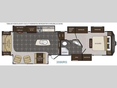 Floorplan - 2016 Keystone RV Alpine 3590RS