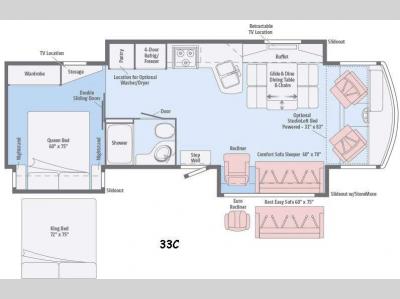 Floorplan - 2016 Winnebago Sightseer 33C