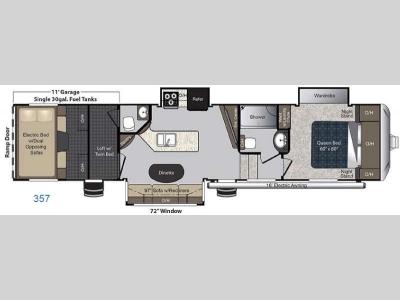 Floorplan - 2016 Keystone RV Carbon 357