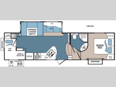 Floorplan - 2016 Dutchmen RV Denali 280LBS