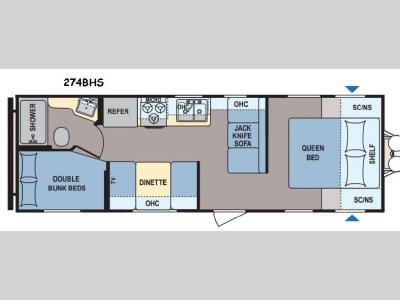 Floorplan - 2016 Dutchmen RV Coleman Lantern Series 274BHS