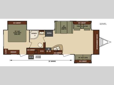 Floorplan - 2016 Venture RV SportTrek 323VFL