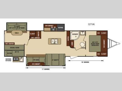 Floorplan - 2016 Venture RV SportTrek 327VIK