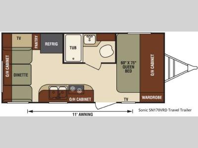 Floorplan - 2016 Venture RV Sonic SN170VRD