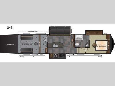 Floorplan - 2016 Keystone RV Fuzion 345