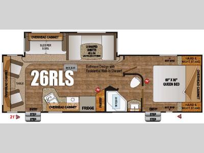 Floorplan - 2015 Outdoors RV Creek Side 26RLS