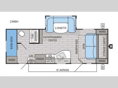 Floorplan - 2016 Jayco Jay Flight 23MBH