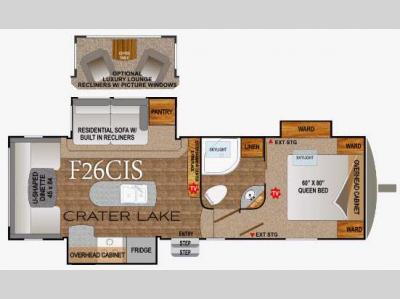Floorplan - 2016 Outdoors RV Glacier Peak F26CIS