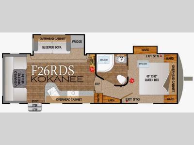 Floorplan - 2016 Outdoors RV Glacier Peak F26RDS