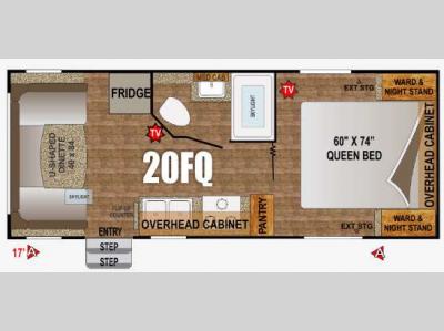 Floorplan - 2016 Outdoors RV Creek Side 20FQ