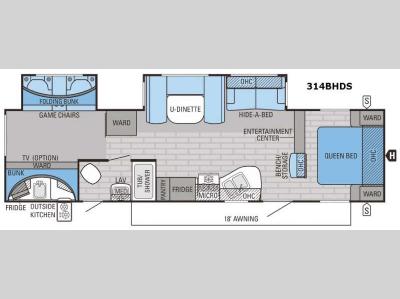 Floorplan - 2016 Jayco Eagle 314BHDS