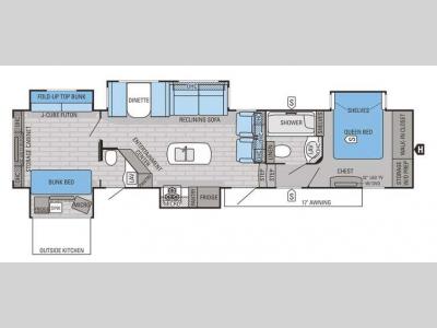 Floorplan - 2016 Jayco Eagle Premier 375BHFS