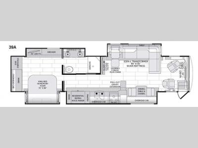 Floorplan - 2016 American Coach American Revolution 39A