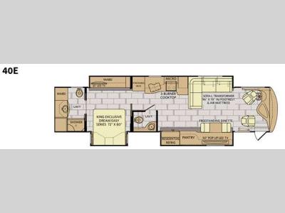 Floorplan - 2016 Fleetwood RV Discovery 40E