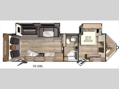 Floorplan - 2016 Cruiser ViewFinder Signature VS-31RL