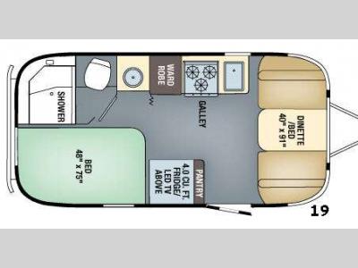 Floorplan - 2016 Airstream RV Flying Cloud 19