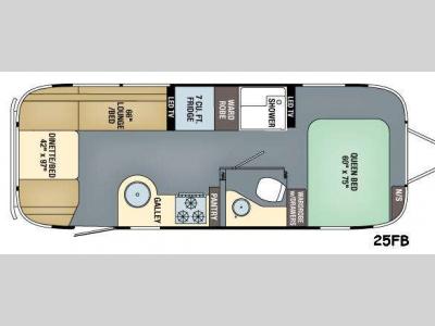 Floorplan - 2016 Airstream RV Flying Cloud 25FB