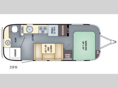 Floorplan - 2016 Airstream RV International Signature 23FB