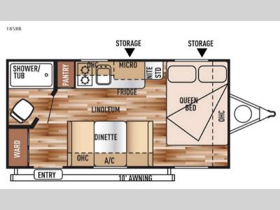 Floorplan - 2016 Forest River RV Salem Cruise Lite FS 185RB