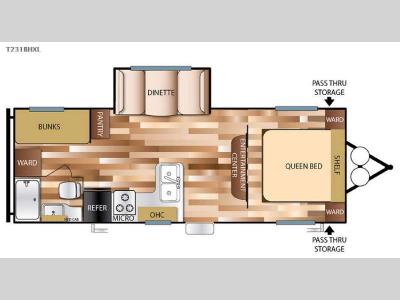 Floorplan - 2016 Forest River RV Salem Cruise Lite 231BHXL