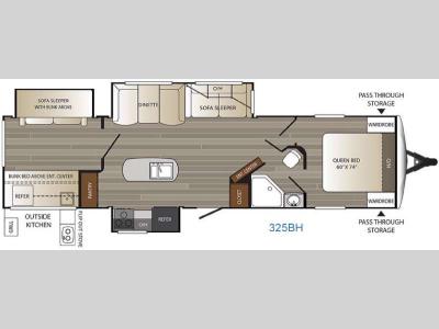 Floorplan - 2016 Keystone RV Outback 325BH