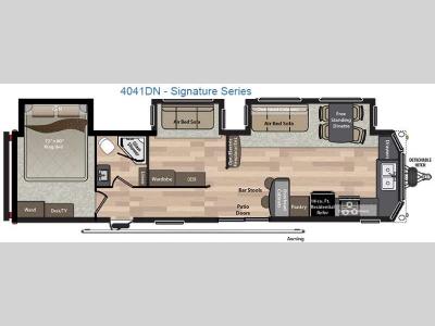 Floorplan - 2016 Keystone RV Residence Signature Series 4041