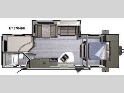 Floorplan - 2016 Highland Ridge RV Open Range Ultra Lite UT2704BH