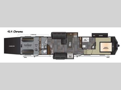 Floorplan - 2016 Keystone RV Fuzion 414 Chrome