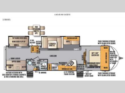 Floorplan - 2016 Forest River RV Wildcat Maxx 32BHXS