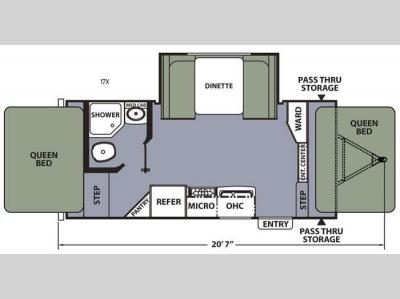 Floorplan - 2016 Coachmen RV Apex Nano 17X