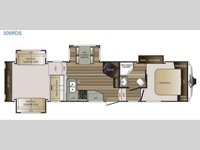 Floorplan - 2016 Keystone RV Cougar 326RDS