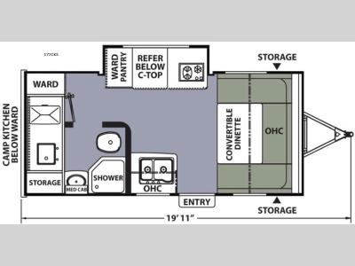 Floorplan - 2016 Coachmen RV Apex Nano 172CKS