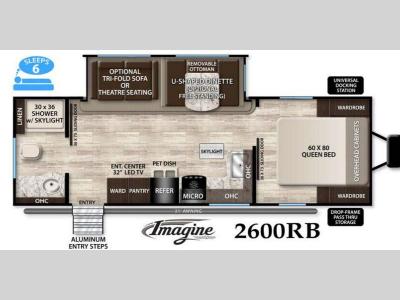 Floorplan - 2016 Grand Design Imagine 2600RB