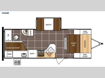 Floorplan - 2016 Prime Time RV Tracer Air 244AIR