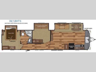 Floorplan - 2016 Keystone RV Retreat 391BHTS