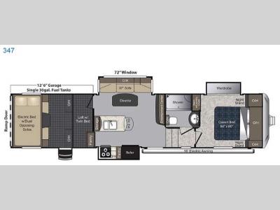 Floorplan - 2016 Keystone RV Carbon 347