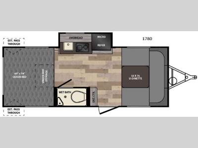 Floorplan - 2016 Winnebago Industries Towables Winnie Drop 1780WD