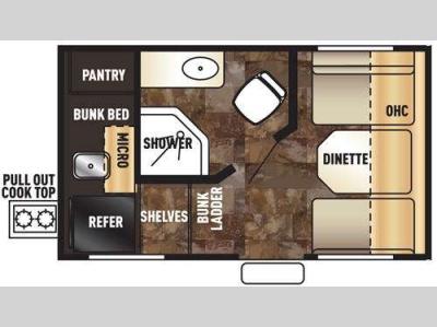 Floorplan - 2016 Forest River RV Cherokee Wolf Pup 13CJ