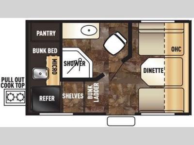 Floorplan - 2016 Forest River RV Cherokee Wolf Pup 13CJ