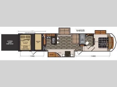 Floorplan - 2016 Dutchmen RV Voltage V-Series V4105