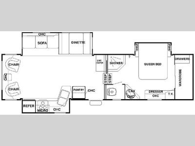 Floorplan - 2007 Forest River RV Cedar Creek Silverback 30 LSTS