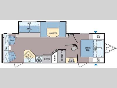 Floorplan - 2016 Dutchmen RV Coleman Lantern Series 270RL