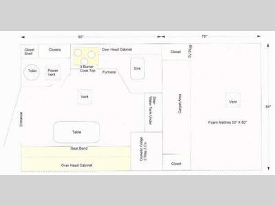 Floorplan - 2016 Westland RV Truck Campers 7.6 Mid Size