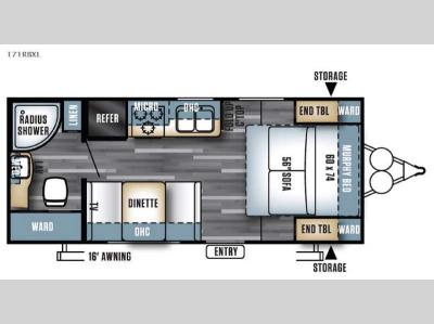 Floorplan - 2016 Forest River RV Salem Cruise Lite 171RBXL