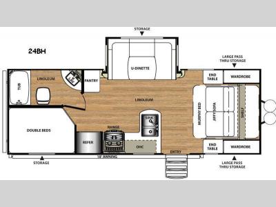 Floorplan - 2016 Forest River RV Salem Hemisphere Hyper-Lyte 27BH